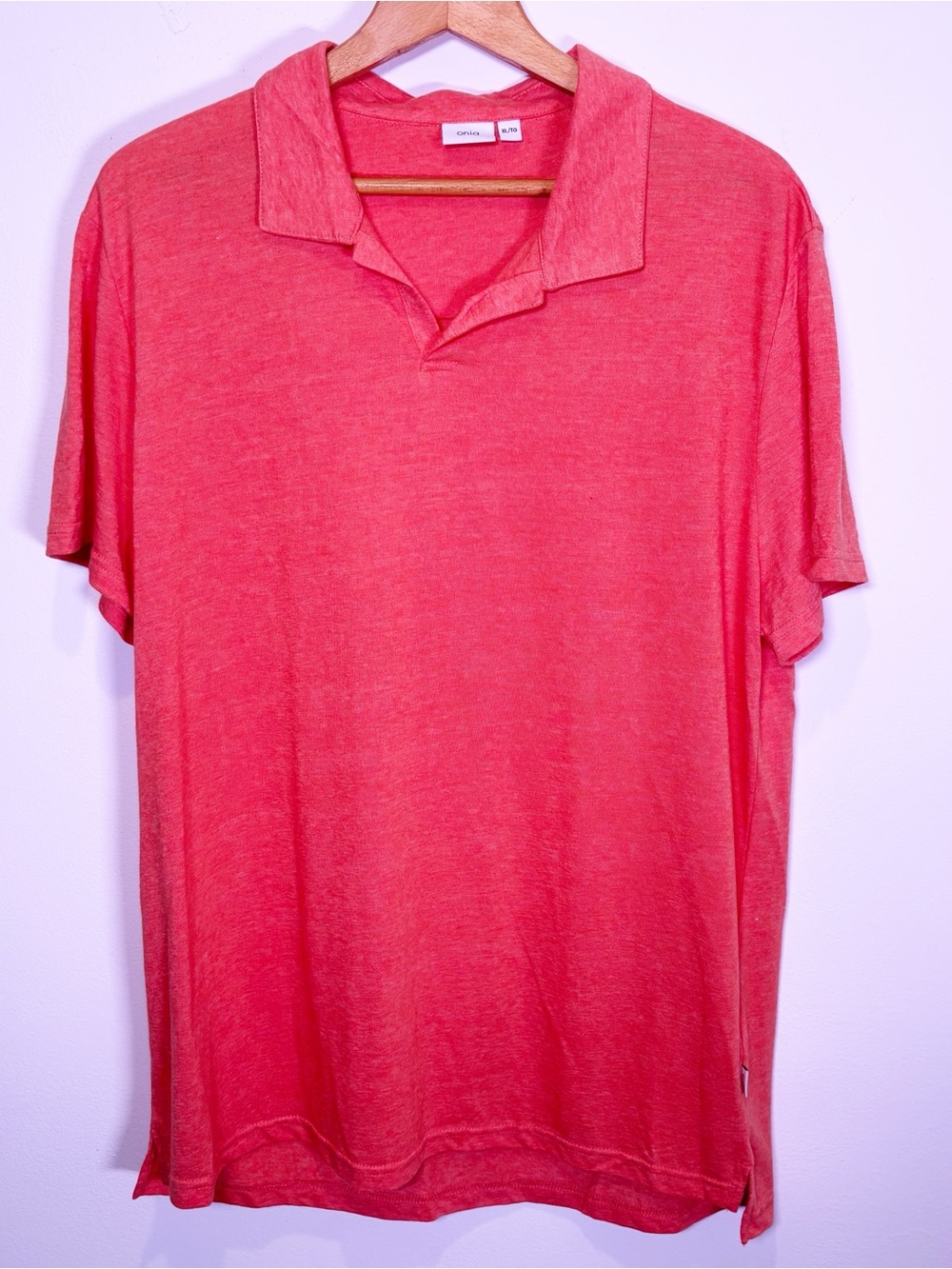 Onia Shaun Linen Blend Polo